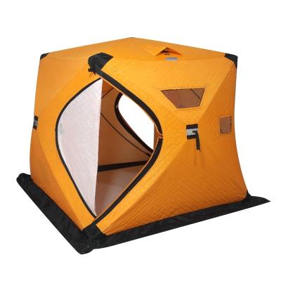 China Automatic Ice Fishing Tackle Hexagon Pop Up Ice Fishing Tent for sale