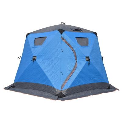 China Hexagonal Ice Fishing Tackle Canvas Ice Winter Fishing Tent for sale