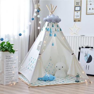 China Toy Indian Inflatable Star Inflatable Star 4 Poles Cotton Canvas Fabric House Teepee Kids Tent 1 Buyer for sale