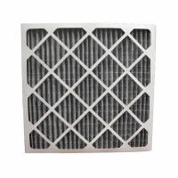 China Pleated Activated Carbon Fiber Furnace AC Merv 8 Panel Air Filters for sale