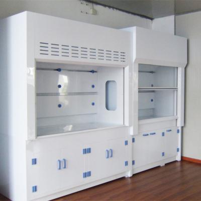 China Clean Room Porcelain white PP board Laminar Fume Hood LED Display for sale