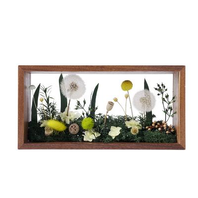 China Longlife Dried flower photo frame preserved flower display box real acrylic send lover send friend for sale