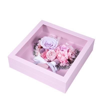 China Longlife Love Mother's Day gift Box Flower Box Rose eternal flower for sale