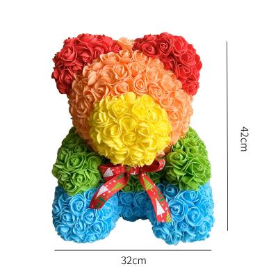 China Longlife Rose Bear Creative Christmas Valentine's Day birthday gift 40cm Rose Bear for sale