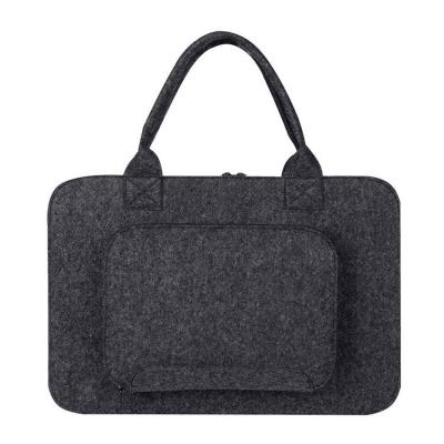 China Polyester OEM Bespoke Biodegradable Felt Tablet Tote Bag Notebook Handbag Cloth Laptop Briefcase For Russia Market for sale