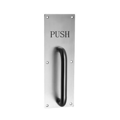 China Modern Rated Push Pull 304 Stainless Steel Plate Light Door Handle for sale