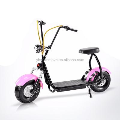 China Bluetooth speaker +led lights city scooter citycoco small MINI Scrooser suspension fork /double seat for sale