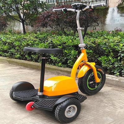 China Forwarder / backwarder Adjust 350w 500w Three Wheel Standing Electric Scooter With Seat for sale