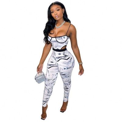 China Free Sample Skinny Slim Two Piece Sets Breathable For Women Casual Sporty Halter Top Long Pants Backless Sets for sale