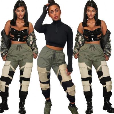 China Free Sample Anti-Static Women's Cargo Pants Fashion Camouflage Cool Loose Trousers Long For Ladies New Arrival Women Female Biker Pants for sale