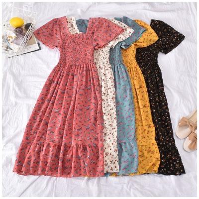 China OEM Free Sample Floral Print Prom Cheap Muslim Casual Women Anti-Static Elastic Bangkok Corset Chic Lolita Dresses Macys Casual Dresses for sale