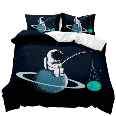 China Viable 3d printing bedding set Cartoon Astronaut Giant Duvet Cover for sale