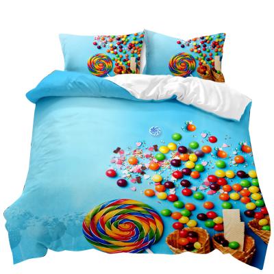 China Extra Large Bedding Set Children's Lollipop Rainbow Textile Gift Bedding Set Nondisposable Pillowcase Duvet Cover Children Home Bedclothes for sale