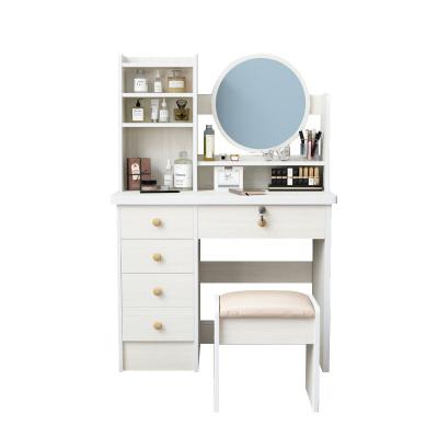 China (Other) modern adjustable makeup dressing table with drawers and stool for sale