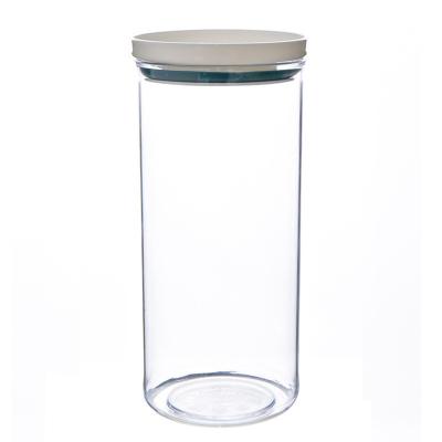 China Freshness Keeping Kitchen Jars Storage Plastic Container With Lid For Food Storage Storage Spice Transparent Jars for sale