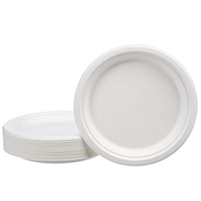 China Disposable Disposable Sugar Cane Pulp Bagasse Compartment Degradable Sugar Cane Pulp Tableware for sale