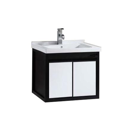 China Environmental Friendly Black Aluminum Furniture Traditional Bathroom Cabinet Vanity For Home And Hotel for sale