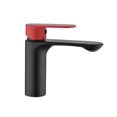 China Modern Single Lever Single Lever Bathroom Sink Hole Brass Basin Faucet and Accessories Hot and Cold Water Copper Mixer Tap for sale