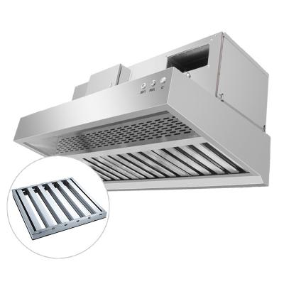 China Commercial Stainless Steel Baffle Commercial Kitchen Grease Filter for sale