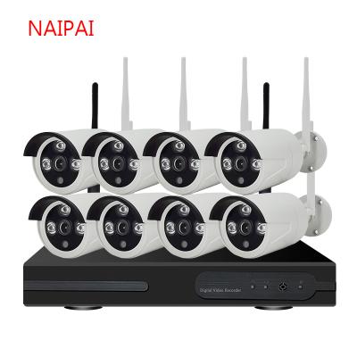 China NIGHT VISION NAIPAI 8CH 1080P CCTV NVR IP Camera Kit H.265 1T HDD Audio Wireless Two Way Audio Remote View for sale