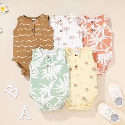 China Wholesale Newborn Items Wholesale Sleeveless Baby Toddler Summer Cotton Baby Clothes 100% Sleeveless Romper for sale