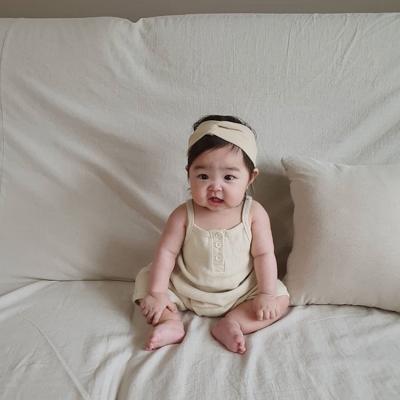 China Wholesale Sleeveless Newborn Rompers Summer Cotton Overalls Solid Sleeveless Baby Clothes Romper for sale