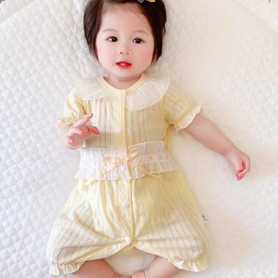 China Wholesale Newborn Short Sleeve Baby Clothes 100% Cotton Short Sleeve Overalls Infant and Toddler Clothing for sale