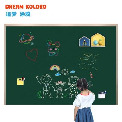 China Chalk Chalkboard Ferrous Green Magnetic Flexible Non Adhesive Blackboard Wall Sticker Custom Chalkboard for sale