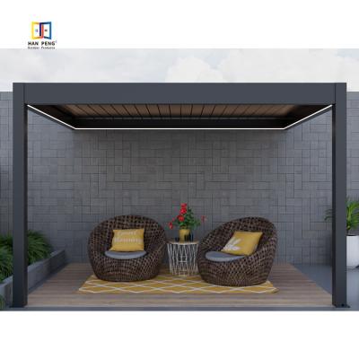 China Easily Assembled Bioclimatic Motorized Louvered Roof of Louvered Application Garden Villa Aluminum Pergola for sale