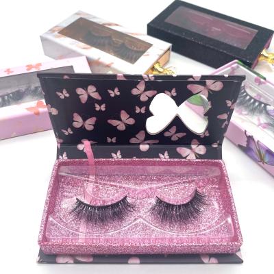 China 2021 Natural Private Label 3d Long Mink Lashes Magnetic Butterfly Eyelash Packaging Box for sale