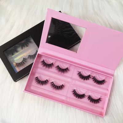 China Full Volume Private Label Fake Lashes Book 3D Mink Eyelash Luxury Glitter Eyelash Packaging Box Custom for sale