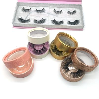 China Full Volume Round Eyelash Box Vendors Customize Your Own 3d Circle Lashes Box for sale