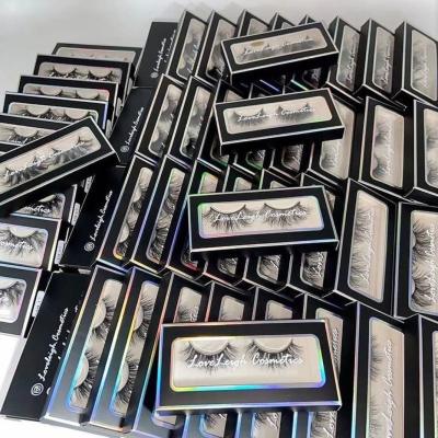 China Wholesale Full Volume Wick Package Window Box Holographic Custom Eyelash Paper Boxes for sale