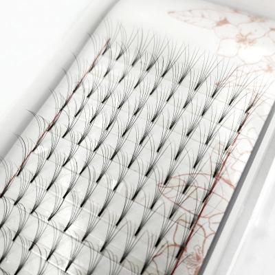 China Long 6 Different Root Thickness 0.07mm C Natural Soft Mirrored Loop 3D Eyelash Extension False Lashes for sale