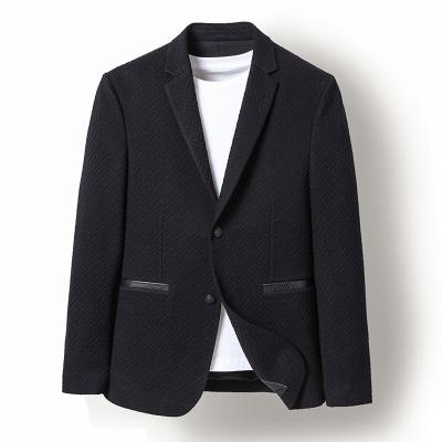 China Dong Niu Fall 2021 new thick simple black plain suit jacket career business blazer short cardigan 21A260 for sale