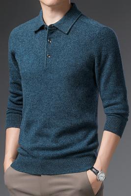 China Sweater custom make jacquard pattern cotton cashmere knitted wool crewneck sweater men for sale