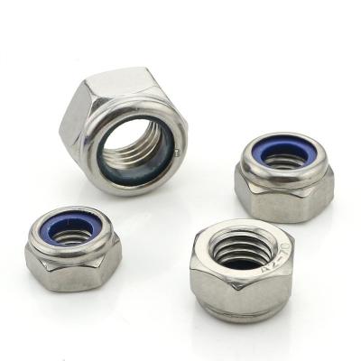 China Good Price Heavy Industry Stainless Steel M8 M10 M12 Nylock Nut Nylon Lock Nut DIN982 for sale