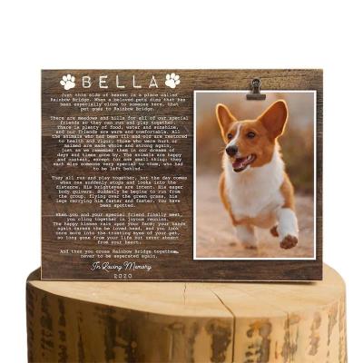 China Sustainable Wholesale Meaningful Keepsake Gift Memorial Handcrafted Wooden Photo Frame for sale