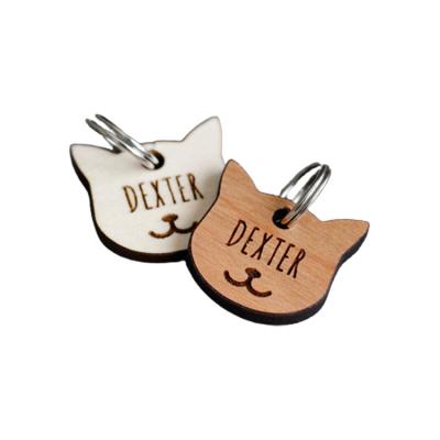 China Factory Stocked Wholesale Multiple Shapes Wooden Pet ID Tags Sublimation Blank Pet Tags for sale