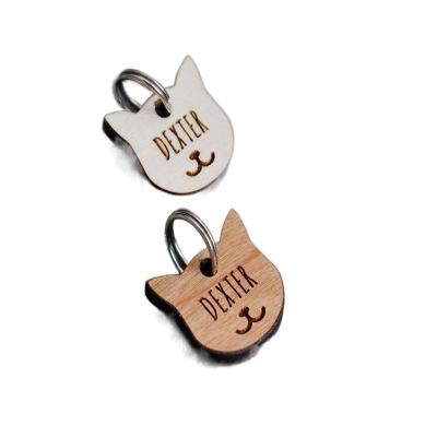 China High Quality Personalized Custom Dog Tags Stocked Logo Blank Name Id Cat Handmade Wooden Pet New Design for sale