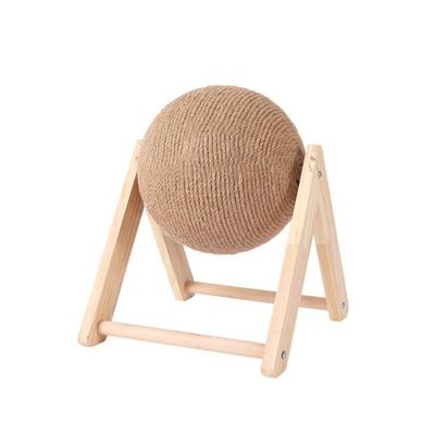 China Viable the safest and most interesting wooden cats Toy Balls Cat Scratching Ball for sale