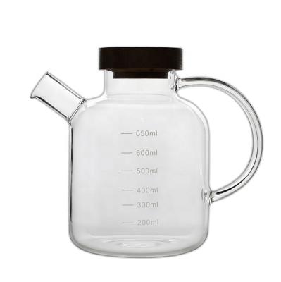 China Viable Level Sight Oil Kitchen Food Storage Clear Glass Bottle for sale