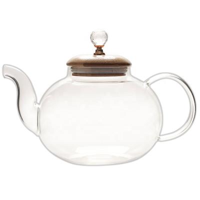 China Sustainable Decoration Enamel Glass Teapot With Logo By Manual for sale