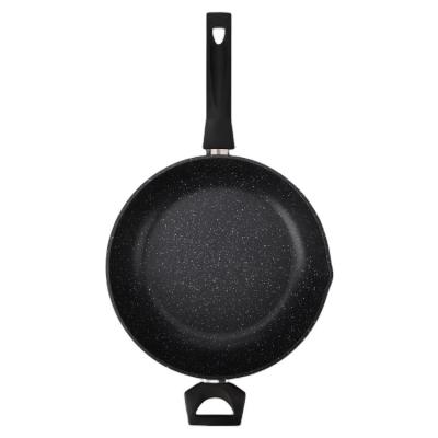 China Maifan Stone Minimalist Normal Stick Aluminum Frying Pan Fried Steak Kitchen Non Cooking Aluminum Deep Fryer Pan for sale