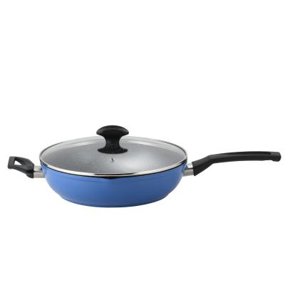 China New Minimalist Blue 20cm/24cm/26cm/28cm Non Stick Frying Pan Egg Fryer Kitchen Cooking Non Stick Skillet Pans for sale