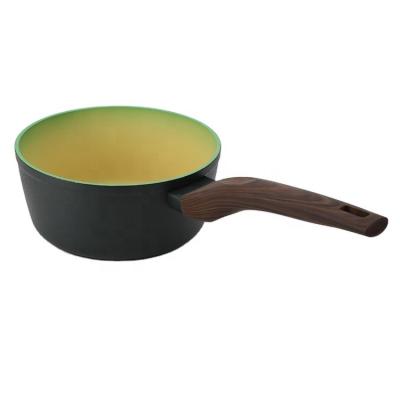 China Viable Avocado Colored Milk Pot Non-Stick Baby Cooking Home Multi-Function Pot with Silicone-Rim Heat Resistant Lid for sale