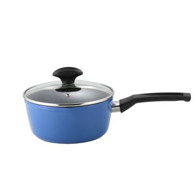 China PTFE/PFOA 18cm Mini Pots Pans Kitchen Saucepan Handle Sauce Pan Lid Viable Free Bursting Pot for sale