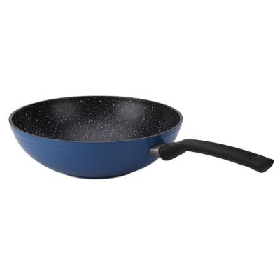 China Traditional the new Pan Chinese Wok Fry Pan aluminum non-stick coating wok with lid induction glass bottom for sale