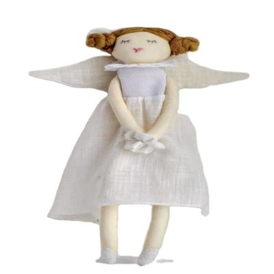 China Fashion Rag Doll Angel Girl With Tutu Dress Handmade Cotton Made Ballerina Fashion Rag Girl Stuffed Plush Princess for sale