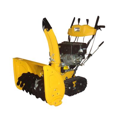 China New Arrival Sx56 Small Snow Plow Gasoline Engine Hand Push Sweeping Snow Plow for sale